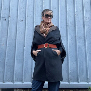 Agnona  Wool Cashmere Cape, size 38